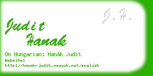 judit hanak business card